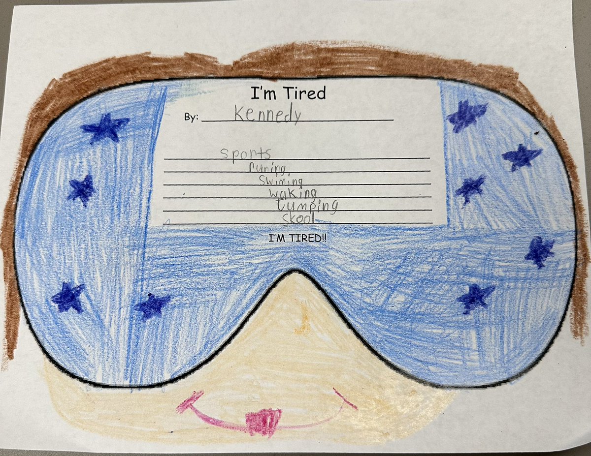 Williams1Marion's tweet photo. We  wrote list poems about things that make us tired 😴😴 @MarionMavericks #20yearsME https://t.co/FdopBfXvC0