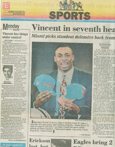 Troy Vincent, Sr. (@troyvincentsr) on Twitter photo #OTD in 1992, I was drafted by the <a href="/MiamiDolphins/">Miami Dolphins</a> out of <a href="/UWMadison/">UW–Madison</a> with the 7th pick in the first round.
It’s one of the most memorable milestones in my career, but it was only the beginning for me.
Read my <a href="/NFL/">NFL</a> Draft story: ops.nfl.com/3exNAM7 #OTD in 1992, I was drafted by the <a href="/MiamiDolphins/">Miami Dolphins</a> out of <a href="/UWMadison/">UW–Madison</a> with the 7th pick in the first round.
It’s one of the most memorable milestones in my career, but it was only the beginning for me.
Read my <a href="/NFL/">NFL</a> Draft story: ops.nfl.com/3exNAM7
