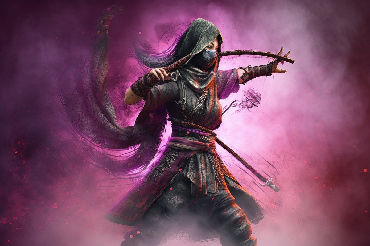 aiwolfpack's tweet photo. New Challenge: Motion, Ninjas, Women

Lets see what type of magic we can come up. AI Art really is going places. Midjourney is wild #instaartist #ninja #aiart #midjourney #katana https://t.co/MrrLWPYINl