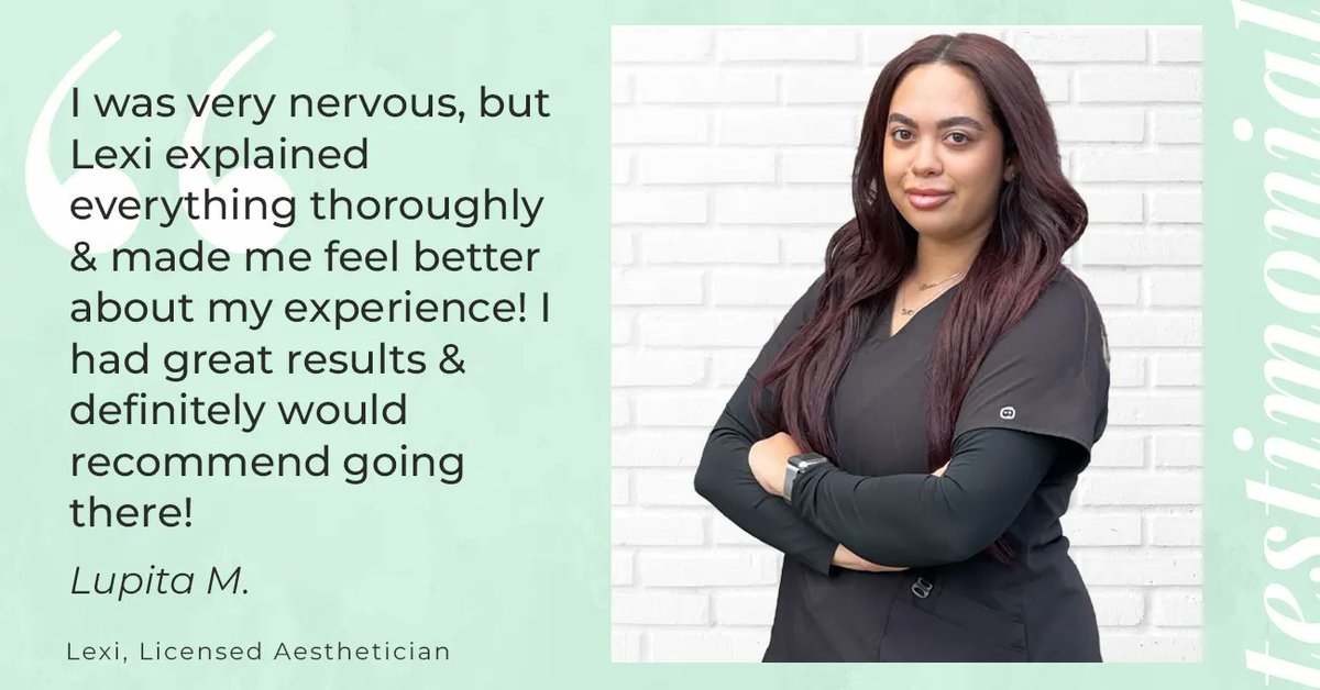 AHLaser's tweet photo. “I had great results and definitely would recommend going there! Lexi was great and answered all my questions!”- Lupita M.

📞 (847) 255-7474
💻 https://t.co/VGUXvDU1ip
📍 1640 N Arlington Heights Road, Suite 210; Arlington Heights, IL 60004

#Testimonial #LaserHairRemoval https://t.co/aPHpjJaaVE