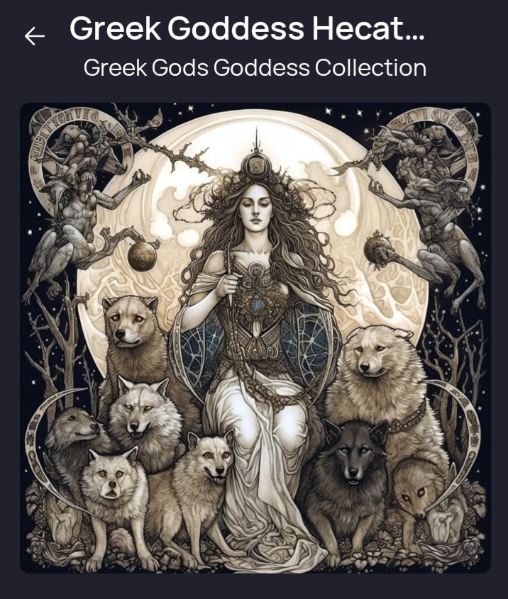 Technomonkee's tweet image. 🔥Giving 1 away 9 more minted market price 7 JENJ💥
Greek Goddess Hecate#4
⚠️ ⚠️guys
The winner will be announced tomorrow at 1 pm EST💯💨 
Tag some while you are at it.
Who's going to win???