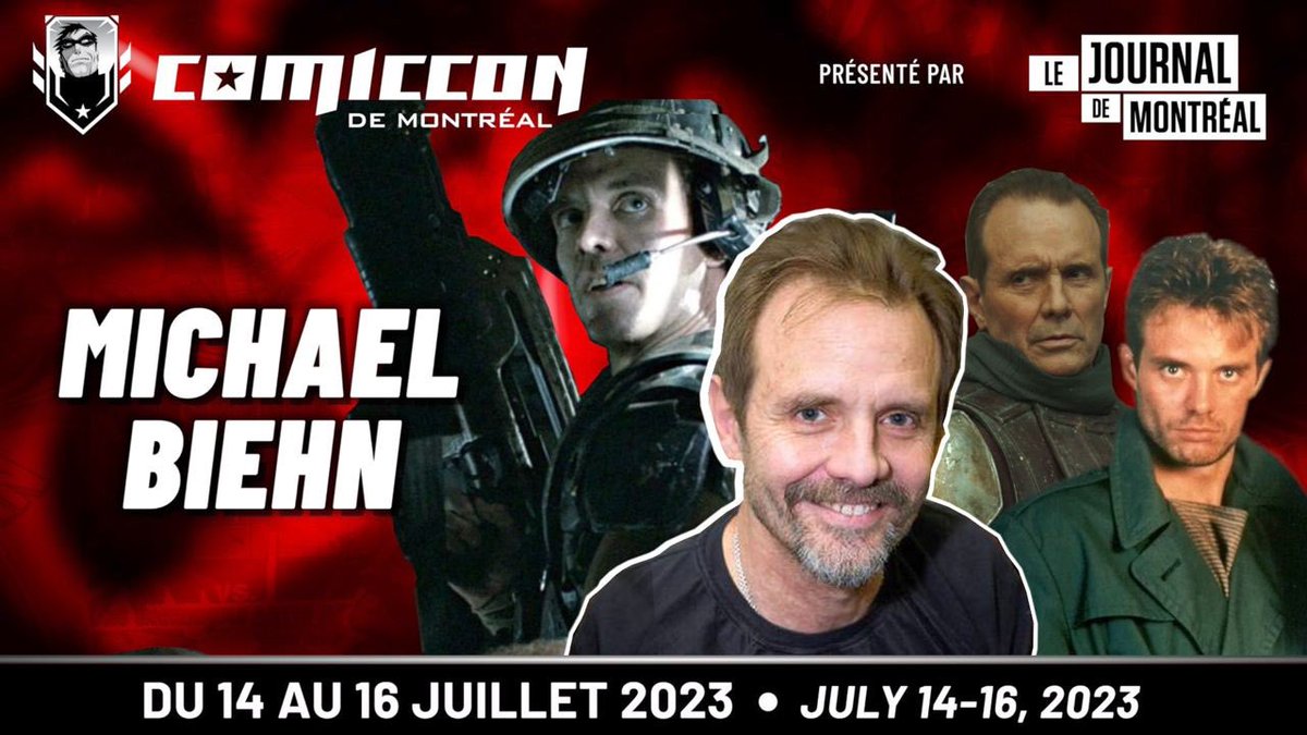 Mtlcomiccon's tweet photo. Nouvel invité/New Guest! Michael Biehn à Montréal cet été! // in Montreal this summer! #Terminator #KyleReeese #TheAbyss #Aliens #CorporalHicks #NavySeals #Tombstone #TheRock #TheArtofWar #Mandalorian #TheWalkingDead #Grindhouse #PlanetTerror https://t.co/4xYqm0wiHA