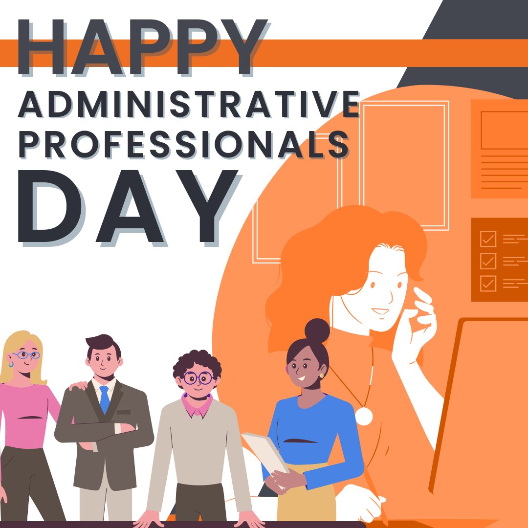 deshlergroup's tweet photo. Happy Administrative Professionals Day to all the hardworking assistants, receptionists, and office managers out there! Your contributions keep the business running smoothly. Thank you for all that you do! #AdministrativeProfessionalsDay #OfficeSupport https://t.co/qUQ8UbdkeG