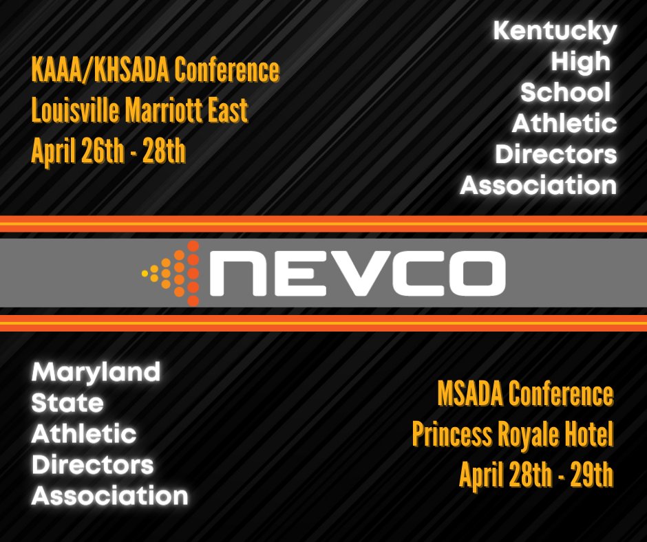 NevcoSports's tweet photo. #TeamNevco is attending the @KAAA_KyAD and @MDSADA Conferences in Louisville, KY, and Ocean City, MD! Stop by and let us show you our solution lineup to light up your home openers!
#NevcoBuilt #LightUpTheGame #KAAA #KHSADA #MSADA https://t.co/s2mQzUmt97