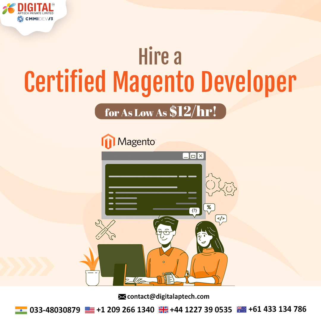 DigitalApTech's tweet image. Magento is one of the best E-Commerce platforms  available in the market. With the E-Commerce sector booming, you too can make the most out of it with a certified Magento Developer.
#DigitalAptech #DAPL #magentocommerce #Magentodevelopmentservices #HireMagentoDevelopers