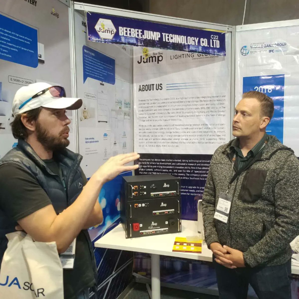 beebeejump's tweet photo. LIVE from #thesolarshow #TheFutureEnergyShow at the Sandton Convention Centre, Johannesburg, South Africa.
Visit us at Stand C22, we will be glad to receive you.
#beebeejump #exhibition https://t.co/frUeRf5LCc