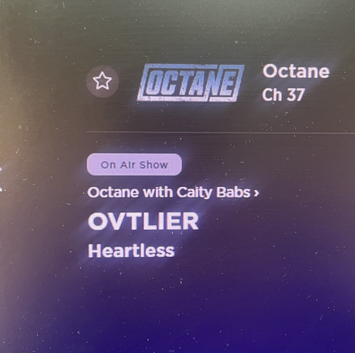 queensgoth's tweet photo. Thanks @SXMOctane &amp; @CiBabs 4 spinning my favs @ovtlierband’s new song #Heartless, love that song, made my morning even better, keep playing it #ovtlier #BigUns #SXMOctane https://t.co/cb4BfVG6yH