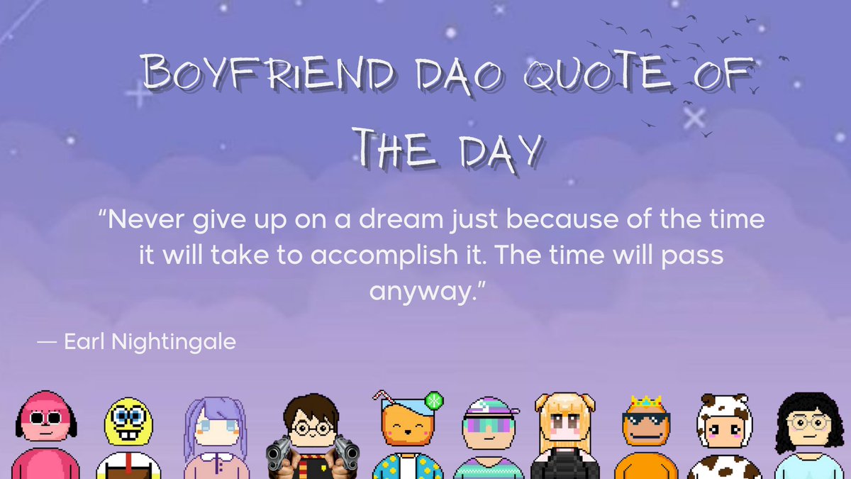 who_anonymouss's tweet photo. Let's go chase our dreams! We, you and me can do it. 💜 

GM Boyfriends and Girlfriends 🫡
The grind continue today y'all! We are all still early. https://t.co/pceYLuDToa
