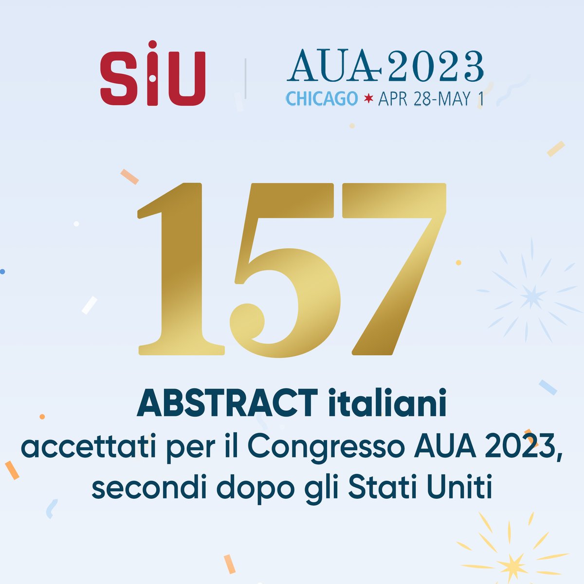 Società Italiana di Urologia (@siu_italia) on Twitter photo 👩⚕️👨⚕️ Un grande orgoglio per tutta l'urologia italiana.
🗓️ Dal 28 aprile, direttamente da Chicago, vi aggiorneremo su tutte le novità in ambito urologico durante il Congresso #AUA23.
🤝 <a href="/AmerUrological/">Amer. Urol. Assn.</a>
#Urologia 👩⚕️👨⚕️ Un grande orgoglio per tutta l'urologia italiana.
🗓️ Dal 28 aprile, direttamente da Chicago, vi aggiorneremo su tutte le novità in ambito urologico durante il Congresso #AUA23.
🤝 <a href="/AmerUrological/">Amer. Urol. Assn.</a>
#Urologia