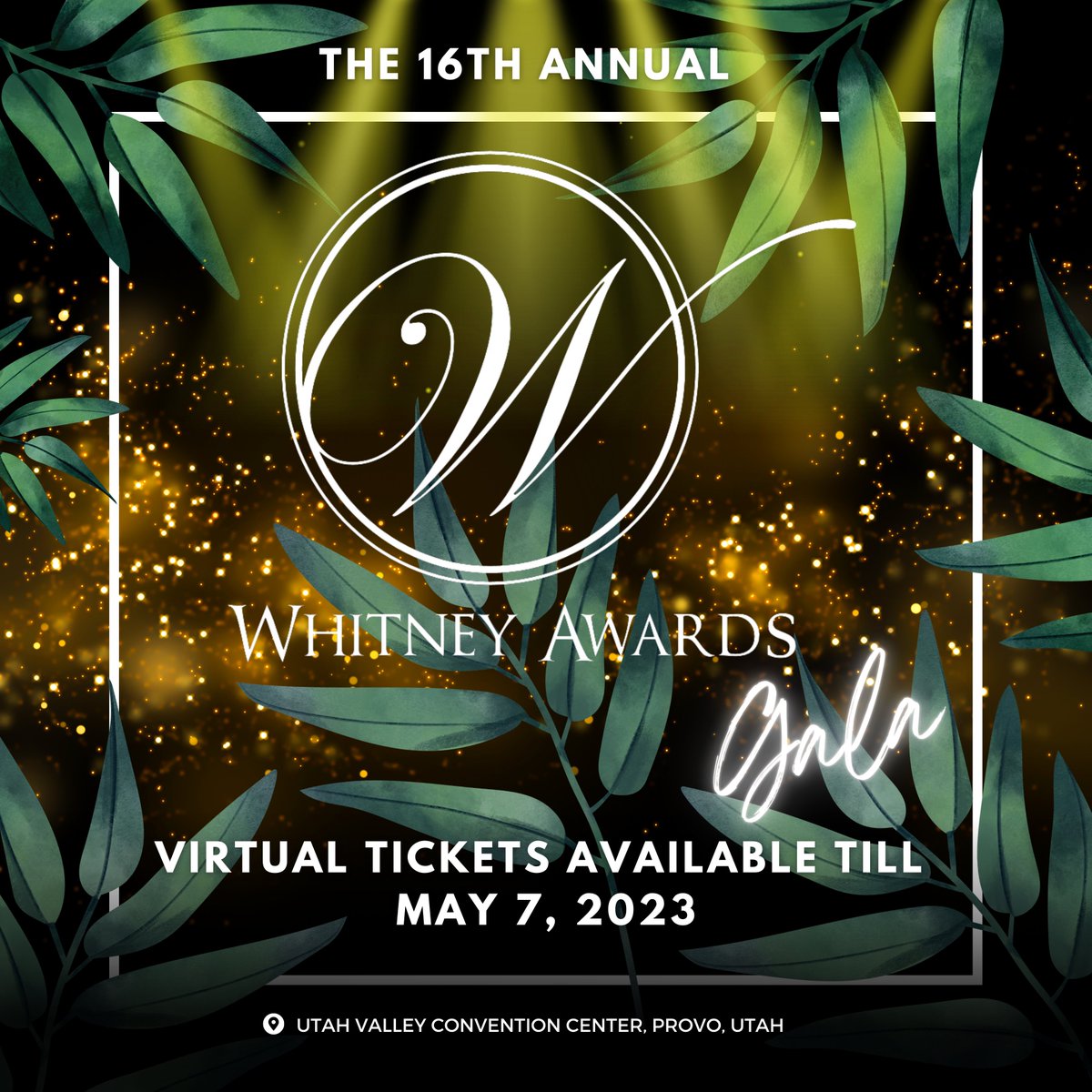 Can't come to the Whitney Awards Gala in person? Celebrate from a distance! Virtual Gala tickets are still available until May 7th. Get yours here: web.cvent.com/.../b86bcd59-c…