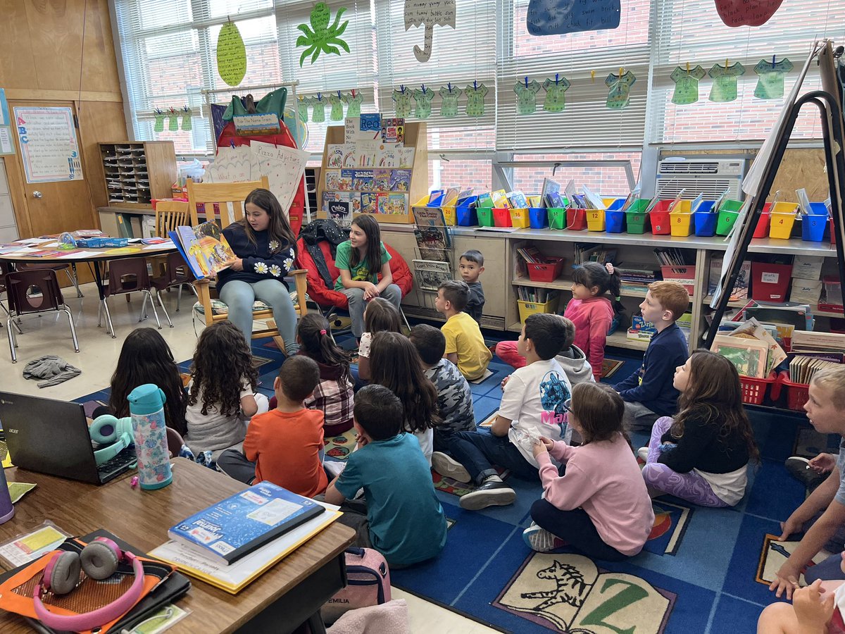 Our Student Council shared books about inclusivity, acceptance and celebrating differences with K-2 classes in recognition of Disabilities Awareness Month! 💙💛#kindkids #Mustangpride