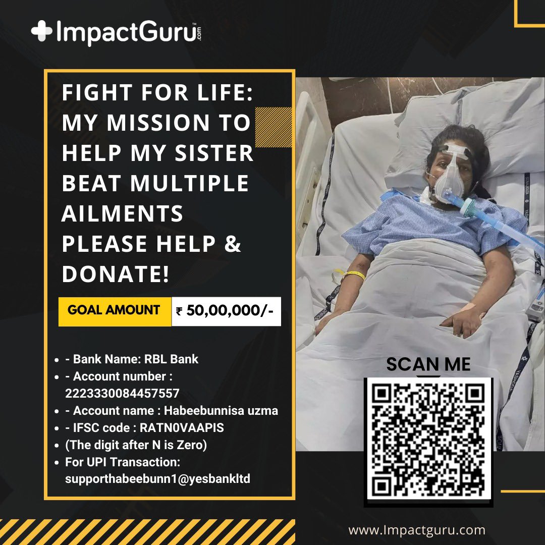 impactguru.com/fundraiser/hel…  

Please donate if possible i know the patient from very close quarters..

Any help will be appreciated.

Thank you