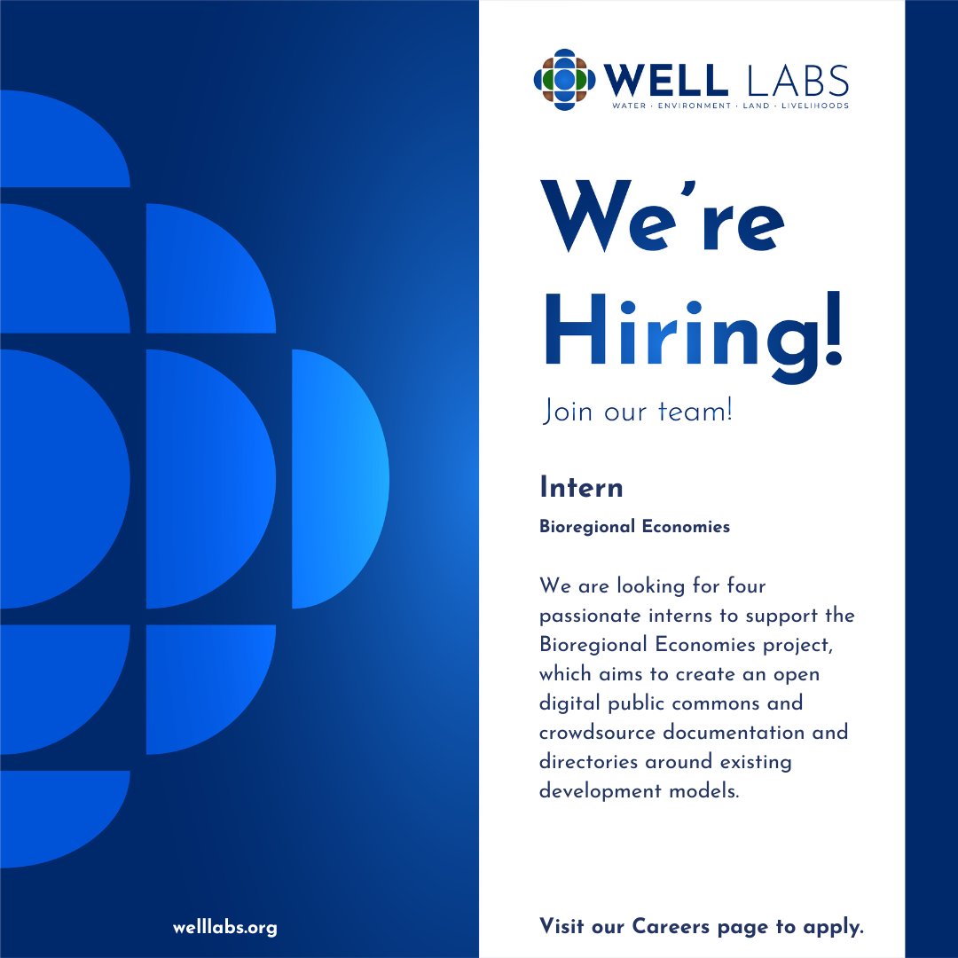 #JobAlert: We have multiple openings. Visit our website for more details: welllabs.org/careers/

#hiring #hiringalert #hiringnow #hiringimmediately #hiring2023 #job2023 #watersector #landdevelopment #communications