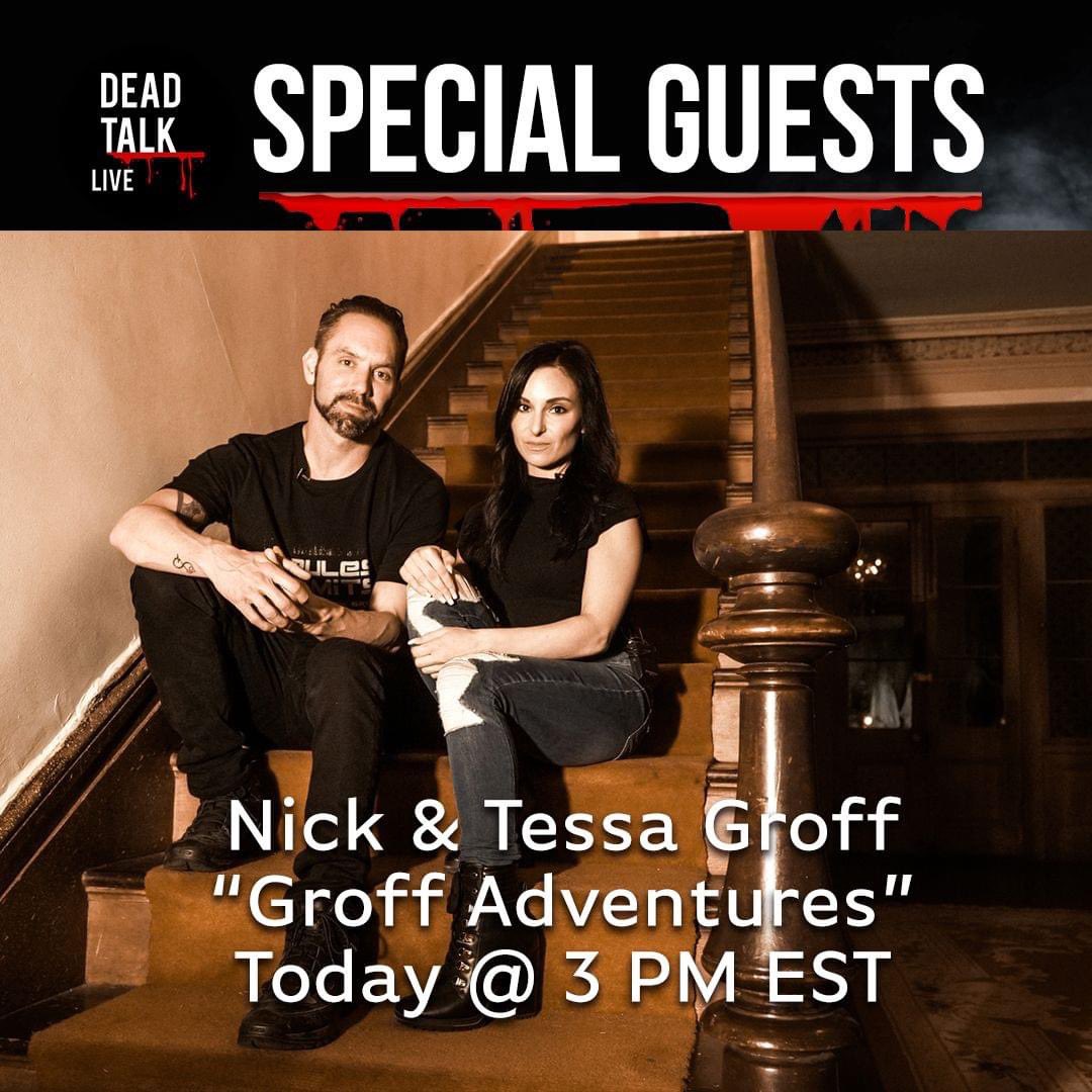 Join us LIVE today at 3pm ET on @DeadTalk_Live You don’t want to miss this conversation! 
@TessaGroff #groffadventures #ghost #medium #nickgroff #deadtalklive #tessagroff #paranormal #spirit