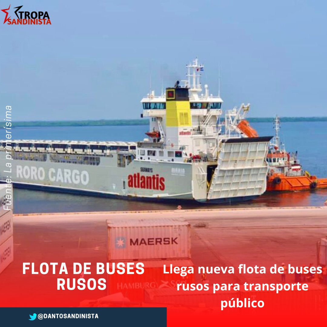 DantoSandinista's tweet photo. Llega nueva flota de buses rusos para transporte público
#NicaraguaTriunfa https://t.co/1rOL84Ny5P
