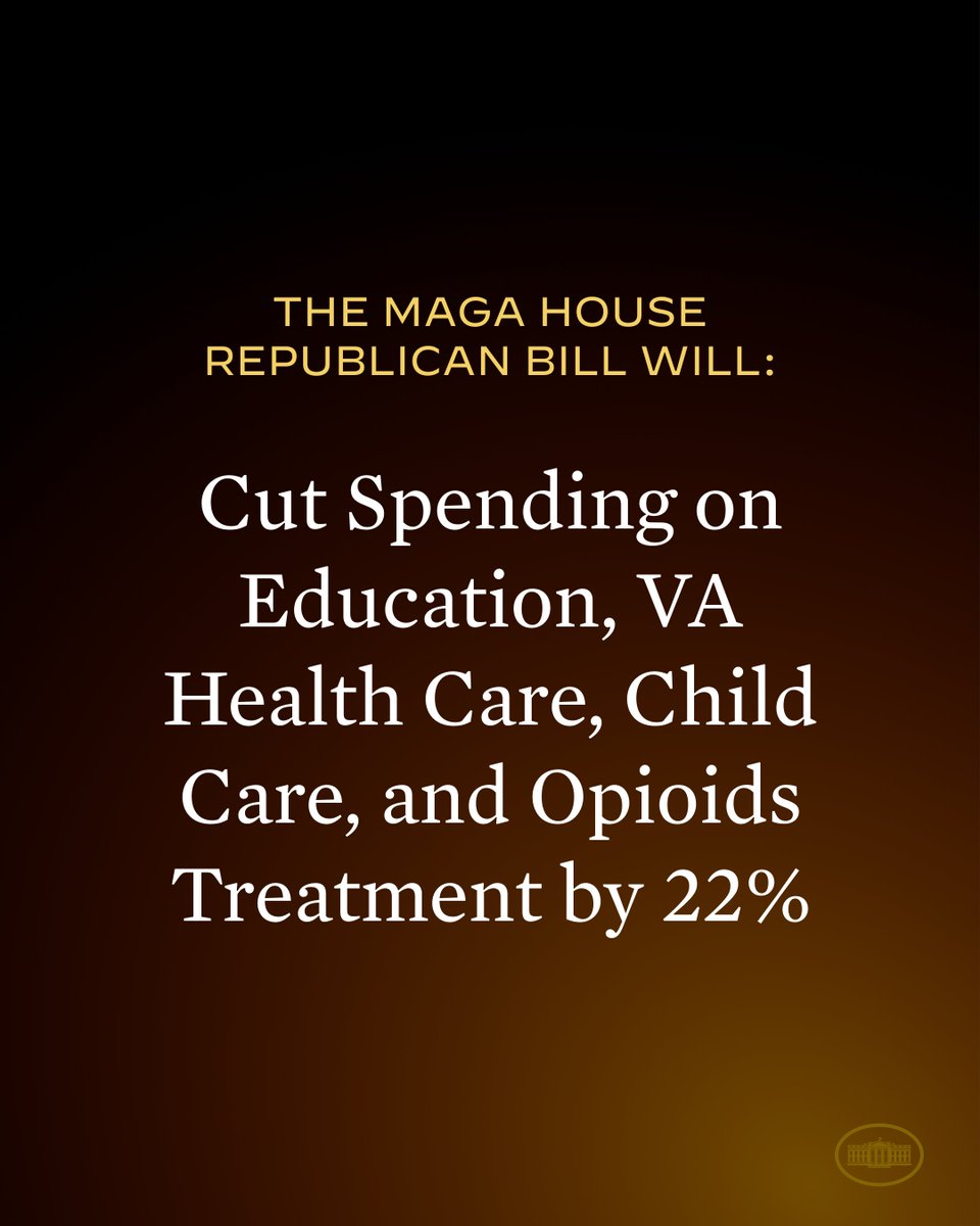 POTUS46Archive's tweet image. A 22% cut on the programs hardworking families rely on.

That's the House MAGA plan.