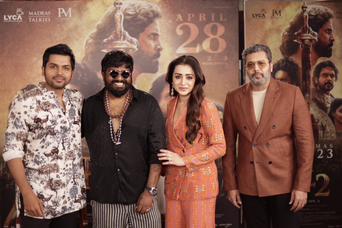 shiyamjack's tweet photo. 3’s Aura are mind blowing ❤️🤍❤️

A quick journey with them learnt a lot - Energy, Positivity, On Time, Caring towards their Staff, Dedication, Zero Ego, Bonding, Respect, felt like we really live in the Kingdom of Chola with tons of love 🔥 

Really gonna miss u Kundavai @trishtrashers 😍 VanthiyaThevan @Karthi_Offl 😘

ArunMozhiVarman @actor_jayamravi we have no choice , meet u at 10pm 😂😂😂

#PS2 #PonniyinSelvan2 #Jayamravi #Trisha #Karthi #CholaTour #PStour