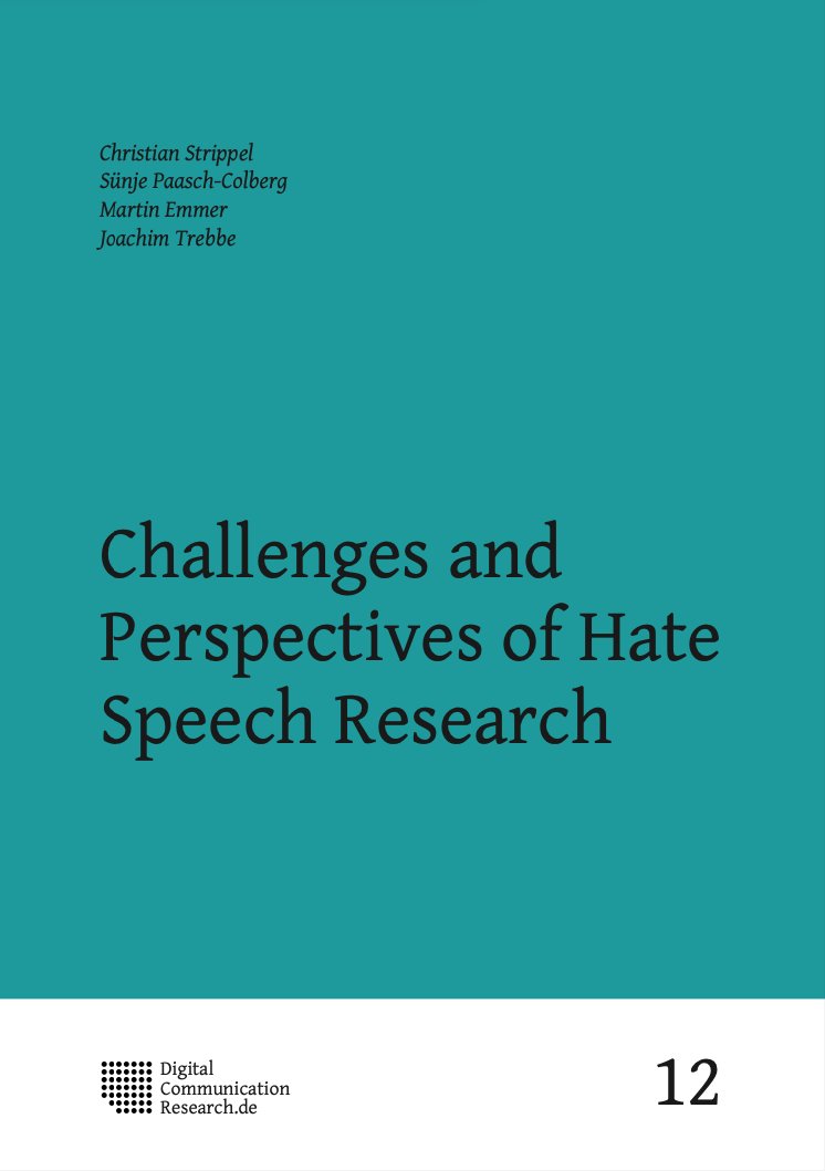 Incredibly happy to announce that our book on "Challenges and perspectives of hate speech research" is finally out! 🥳 The volume contains 27 great articles by amazing colleagues from numerous disciplines and countries. And it's #openaccess!! Check it out! digitalcommunicationresearch.de/v12/