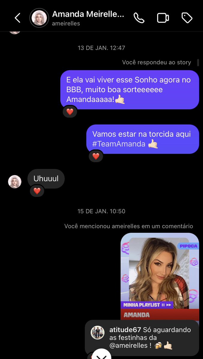 Atitude67's tweet photo. 13 de janeiro, e foi assim que tudo começou! @draameirelles 🤙🏻💖

👽 ps: antes que falem qualquer coisa

#TeamAmanda #AmandaCampeã https://t.co/y5IOpbw2XT