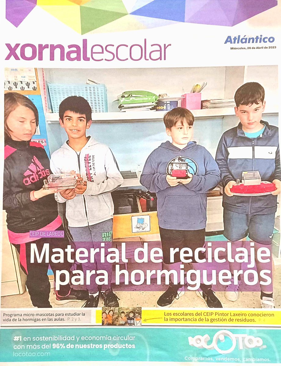 CEIPLAREDO's tweet photo. #formigueando ...unha reportaxe do noso proxecto no @atlanticodiario... maรฑรก entrevista para a tv...
Refugallo+naturez+formigas= Formigueando
https://t.co/IPAXv1KTHv https://t.co/aFwy2s8erc