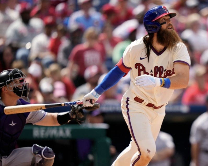 MLB_Math's tweet image. April 26 OVOA standings: 

1. Brandon Marsh: 36.996
2. Max Muncy: 36.071
3. Ronald Acuña Jr.: 36.055
4. James Outman: 34.402
5. Jarred Kelenic: 34.398
6. Corbin Carroll: 33.759
7. Mike Trout: 31.413
8. Matt Chapman: 30.845
9. Jorge Mateo: 30.001
10. Harold Ramírez: 29.039