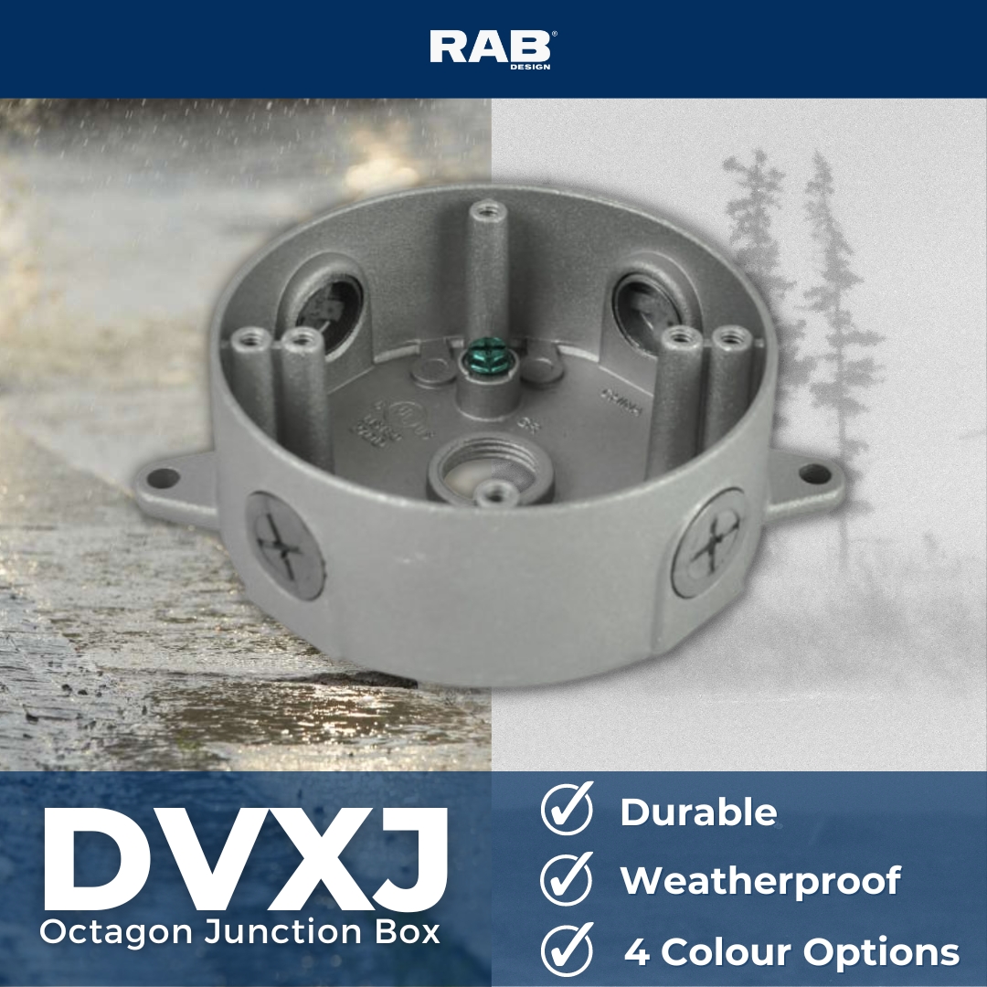 rabdesign's tweet image. The aluminum version of the durable, weatherproof zinc electrical box (VXJ), known in the industry as the “RAB Box”, which has been the number one choice of contractors since its introduction in the 1960s.

#RABDesign #lightingindustry #led