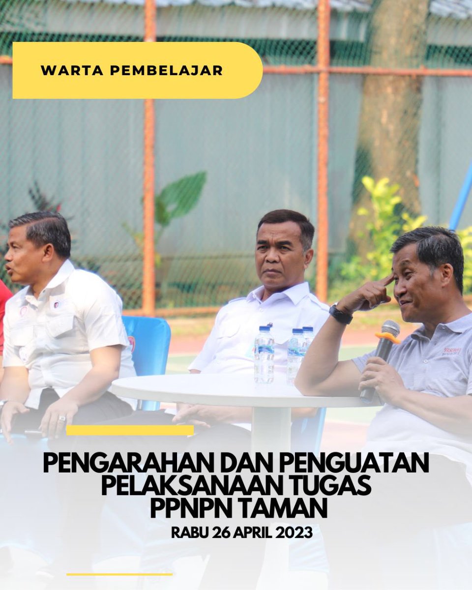 bpsdm_kemenkum's tweet photo. Pemeriksaan dan pengecekan Lingkungan Pasca Libur dan Cuti lebaran
Kepala BPSDM Hukum dan HAM, bersama dengan Sekretaris BPSDM dan Kapusbangkat Fungham memberikan pengarahan dan penguatan pelaksanaan tugas PPNPN Taman pada hari Rabu, 26 April 2023 #kumham #kumhamsemakinpasti https://t.co/9KicpvRuYJ
