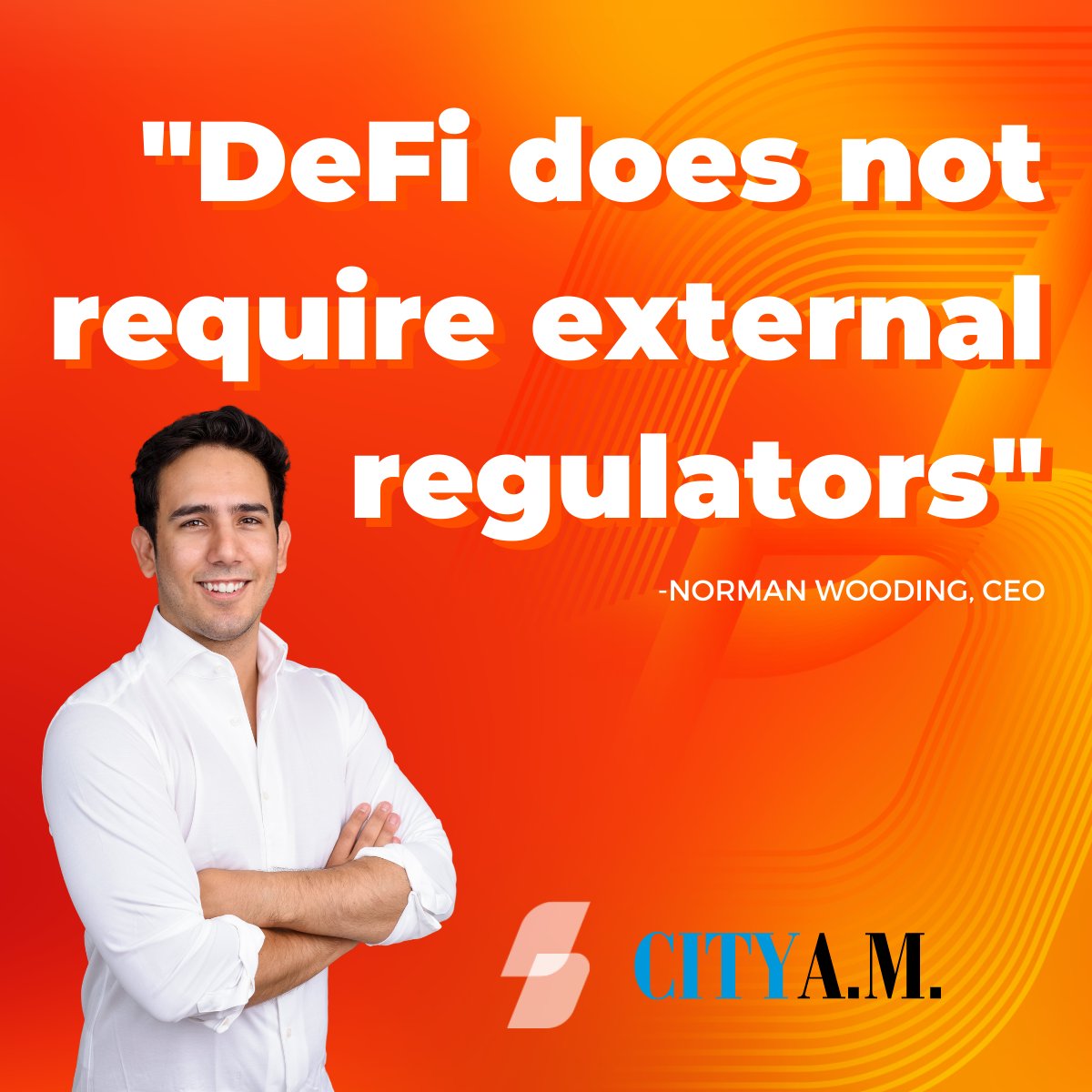 Is external regulation compatible with decentralized finance? 🤔

<a href="/NormanWooding/">Norman</a>'s latest article for <a href="/CityAM/">City A.M.</a> explores the challenges of regulating DeFi. 

Join the conversation and learn more: cityam.com/defi-does-not-…

#DeFi #blockchain #regulation