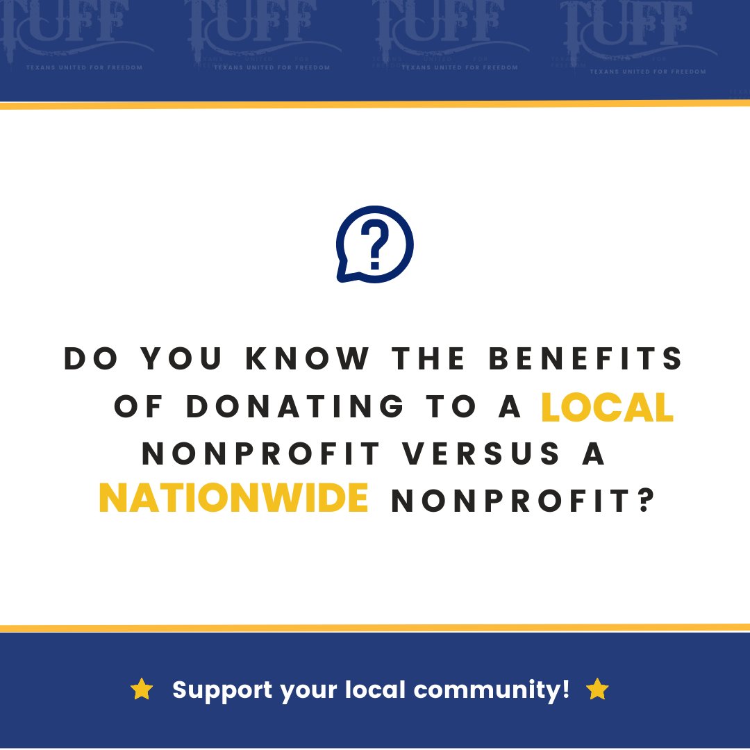 Donating to a nationwide nonprofit may have a wider reach and be better equipped to tackle larger-scale issues, but sometimes a local community may not feel that big of an impact from a national organization.
#nonprofit #veterannonprofit #localnonprofit  #communityreach