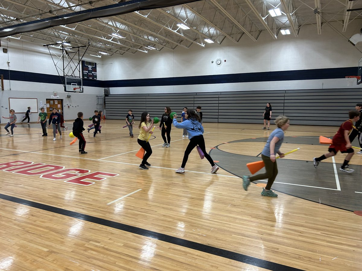 MentorHamman's tweet photo. Quidditch at Ridge Elementary.  Such a great activity and the students absolutely love to play the game. Well done @MrsNagyPE! 
@RidgeElemMentor @MrsHeramb
#excellentlesson #learnedalottoday
#OnceACard https://t.co/3TYQOV586y