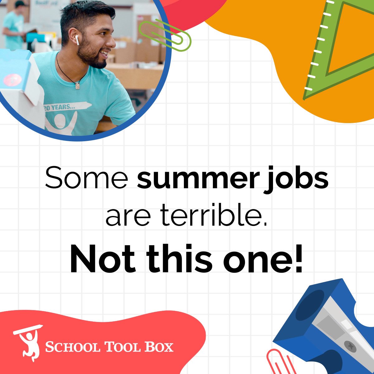 SchoolToolBox's tweet image. Packing season is upon us and we want YOU to join our warehouse team. APPLY TODAY to make this summer one to remember! #SchoolToolBox  
schooltoolbox.com/school-supplie…