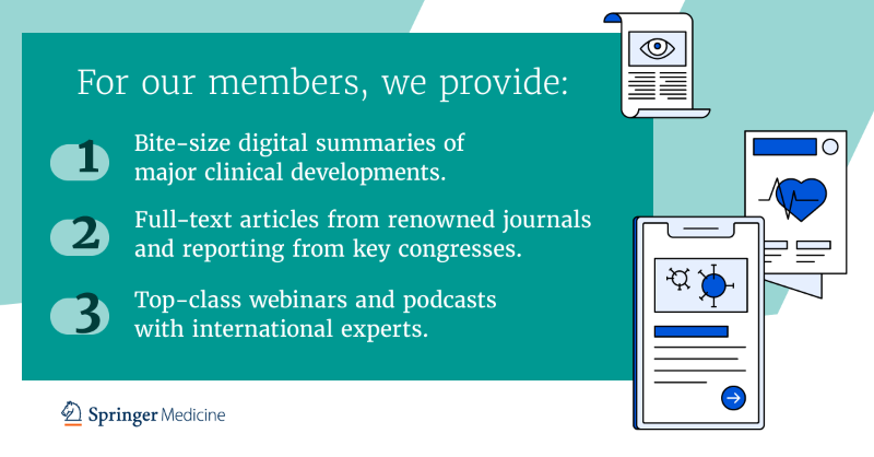Springer_Med's tweet photo. We are pleased to share that Springer Medicine has fully launched! Covering a broad range of clinical specialties, stay up to date with our easily digestible #medicaleducation content.

Register today and gain access to the latest knowledge you need for your patients.