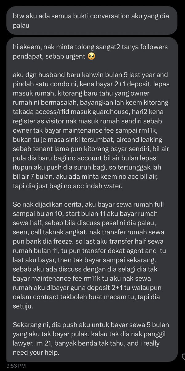 Romeo on Twitter "Owner rumah nak panggil lawyer tapi maintenance fee