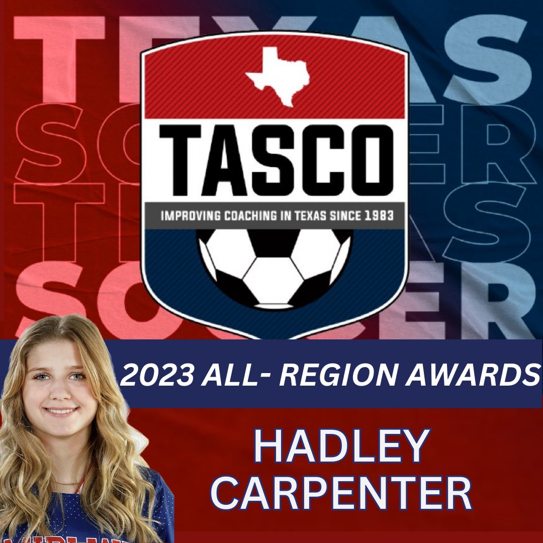 Thank you <a href="/tascosoccer/">TASCO</a> and the coaches that voted. I am honored to be selected for the R2-6A All-Region team.  Thank you to my <a href="/Midway_soccer/">Midway Panther Soccer</a> teammates and coaches for a great year!