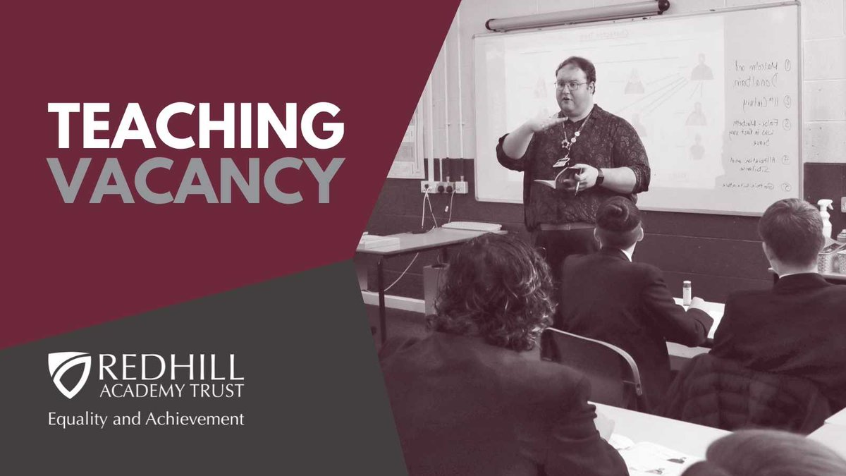 @RedhillAcademy have an exciting opportunity for a Teacher of Science to hold KS4 Coordinator Responsibility! Apply now: redhillacademytrust.org.uk/vacancies/vaca… @RedhillTrust #TeachingJobs #SchoolJobs #TeacherOfScience #ScienceKS4 #KS4Coordinator #Job #Vacancy #NottinghamJobs #NottsJobs