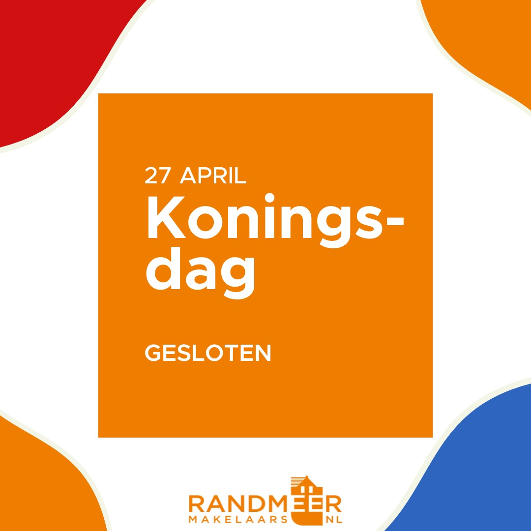 RandmeerMakelaa's tweet photo. 𝐖𝐢𝐣 𝐰𝐞𝐧𝐬𝐞𝐧 𝐣𝐨𝐮 𝐞𝐞𝐧 𝐟𝐢𝐣𝐧𝐞 𝐤𝐨𝐧𝐢𝐧𝐠𝐬𝐝𝐚𝐠!

Morgen zijn wij gesloten. Vrijdag zijn wij weer geopend met onze kantoren in Harderwijk en Ermelo. https://t.co/VxJbp49pBy