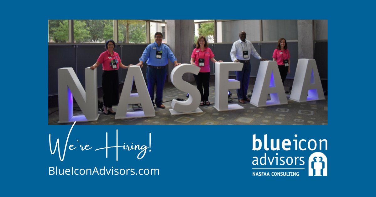 NASFAA_BlueIcon's tweet photo. Blue Icon is #hiring a compliance and project manager! This fully remote position is perfect for someone with at least five years of financial aid experience looking for a new challenge. Application Deadline: May 15. Apply today! https://t.co/Jg4Vpfg2WF
@nasfaa #fachat https://t.co/wwIoN0cPvC