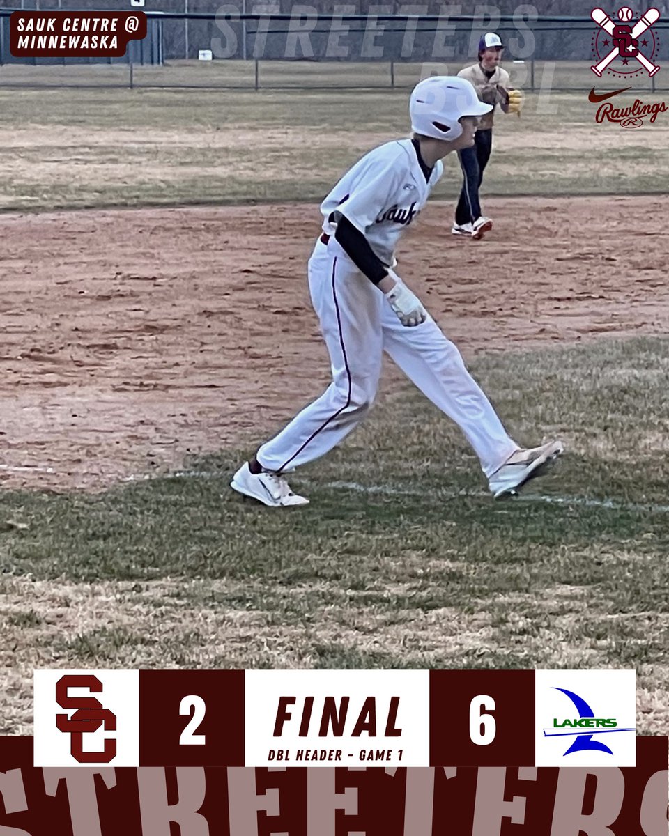 SaukCentreBSBL's tweet image. SCBSBL was in Glenwood yesterday to face the Minnewaska Lakers in a double header. SCBSBL lost both games, losing the first one 2-6 and the second 0-2. 

SCBSBL will play tomorrow vs the Morris Tigers in Morris at 5pm. 

See you then.

#scbsbl #streeters #bombaszn #streetersports
