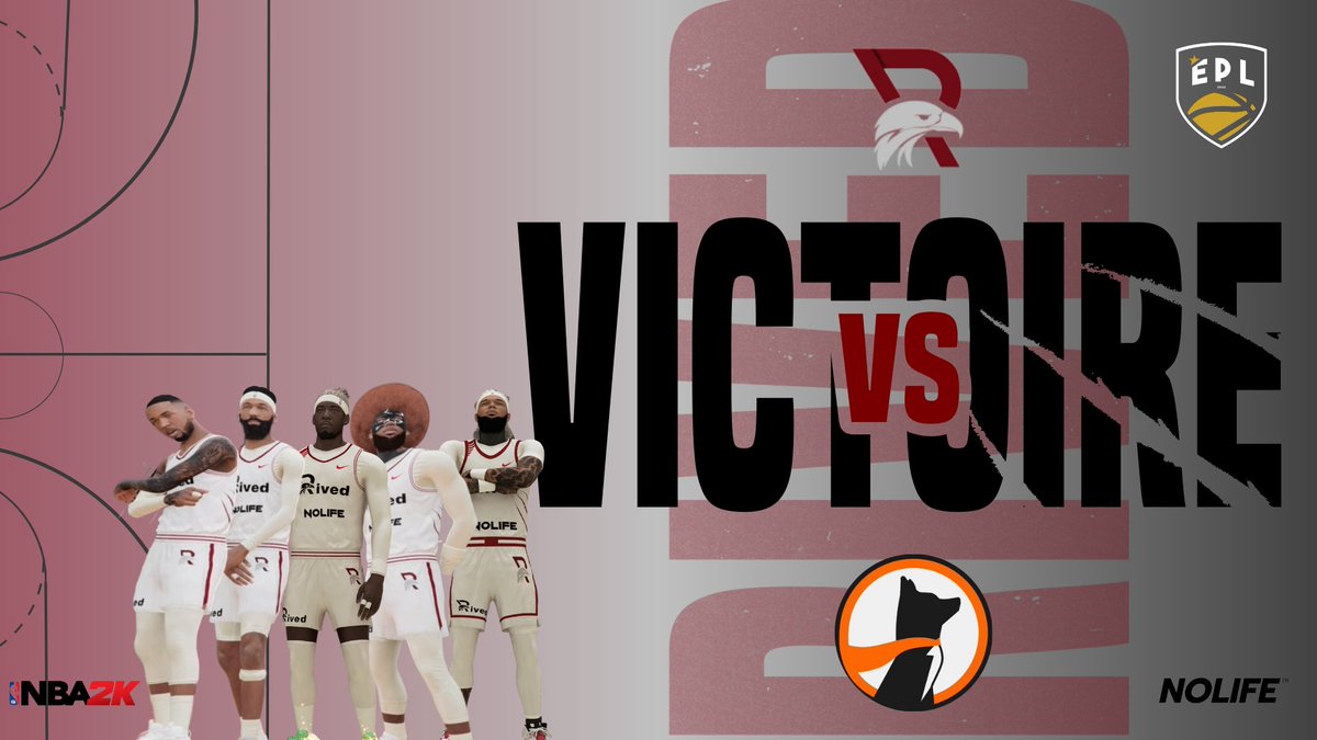 Rived_Esport's tweet photo. [#NBA2K23] RESULTAT🏀

🏆: @EPLorg 

Après quelques soucis avec l'équipe Brq Esport, le match a été repousser à un autre jours. 
Notre équipe a donc jouer face à @Underdog__NBA . Ils ont gagné 2-0, ce qui nous fait bien démarré la compétition.

Bravo à nos joueurs !

#BeEagle🦅 https://t.co/pUKbm9fmrq