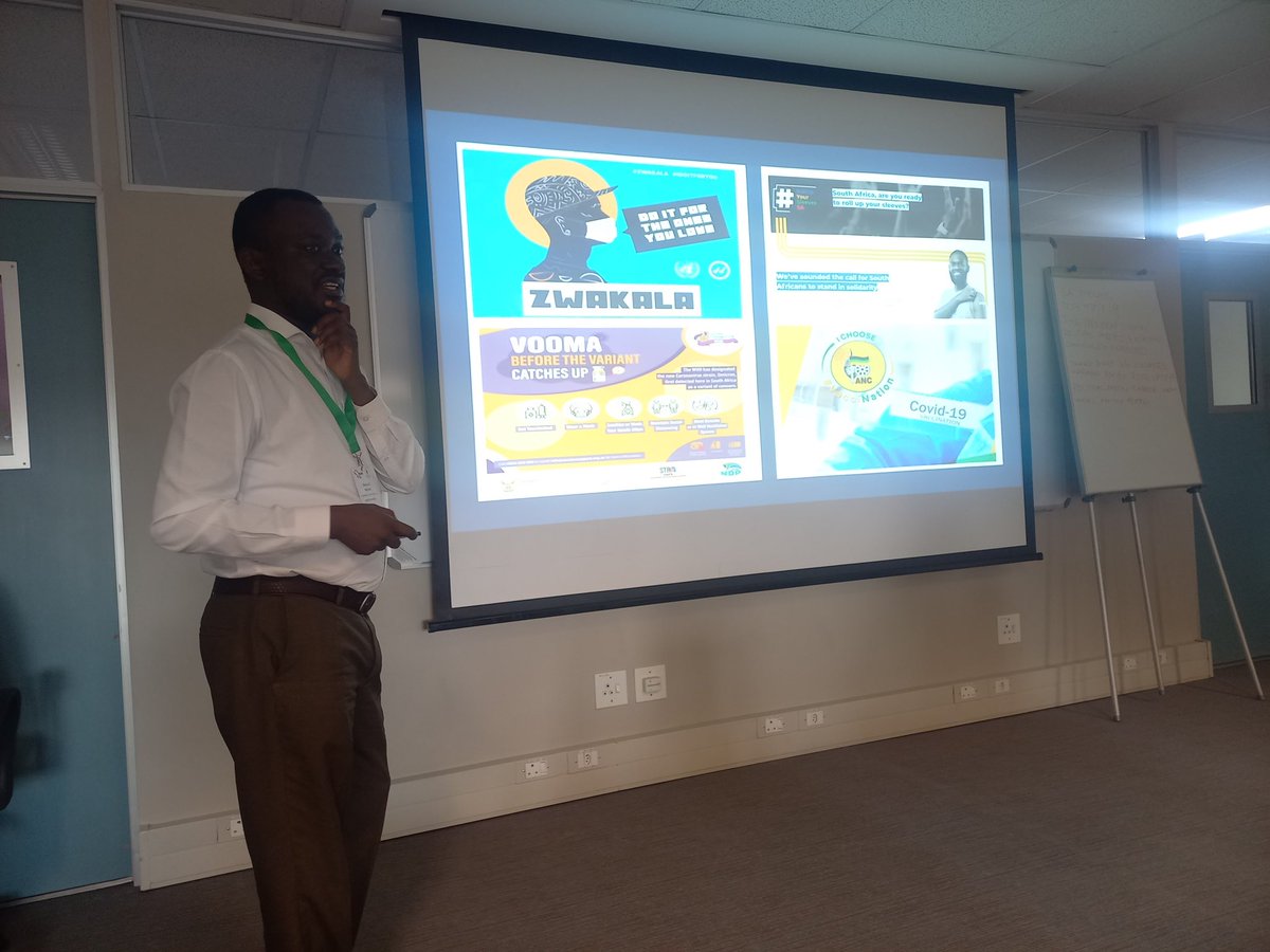 CCSImpact's tweet photo. Dr Daniel Maduku shared an assessment of how people's perception of COVID-19 vaccination were affected by social trust. @WitsSbs #AFSMAC23 https://t.co/l6ayauRW90
