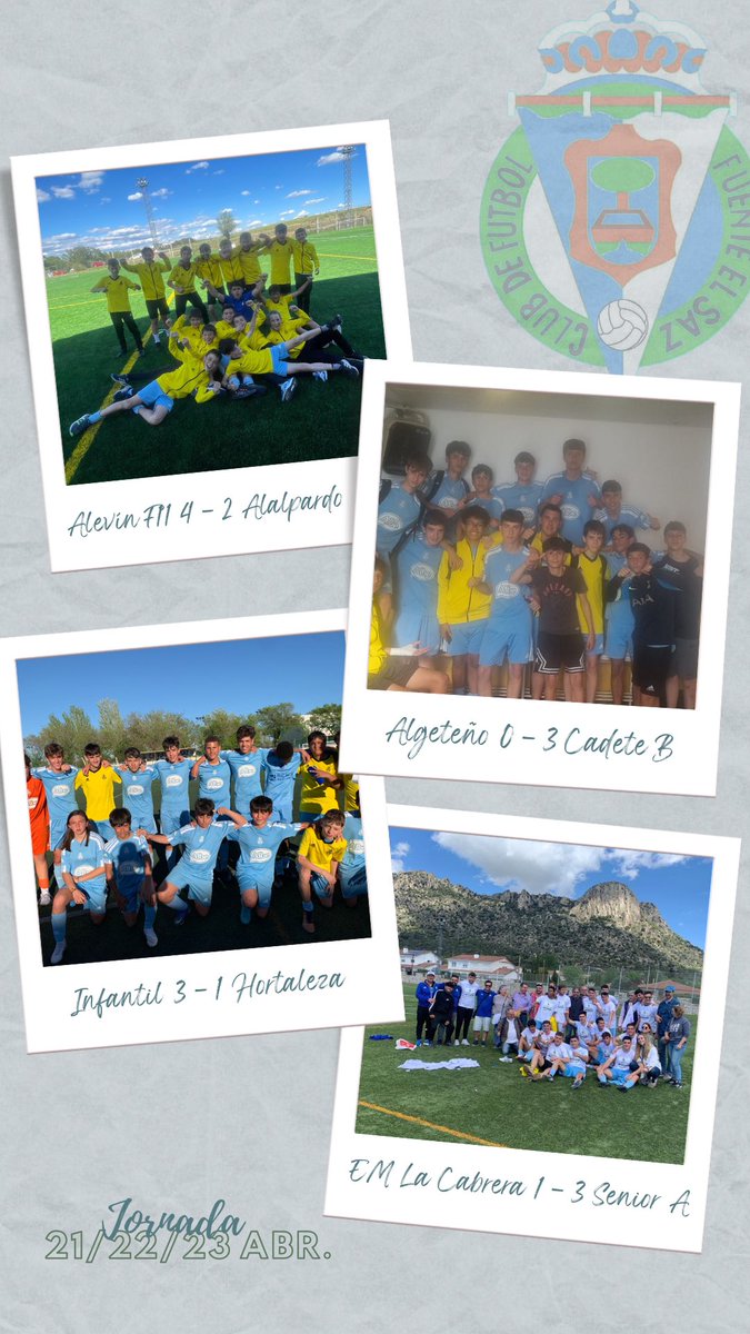 C.F. Fuente El Saz (@cffsaz) on Twitter photo 📢¡Resultados de la jornada de este finde pasado! 📢¡Resultados de la jornada de este finde pasado!