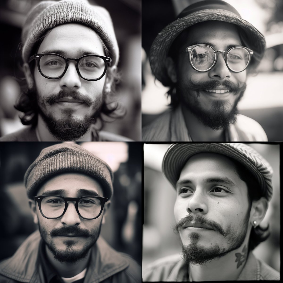 bluetypo's tweet photo. Portraits made with AI #midjourneyv5 with minimal variation on subjects #prompt in ALT https://t.co/7QTlQ9UEoM