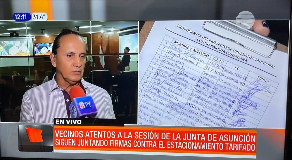 BAJÍSIMO NIVEL DE REPRESENTACIÓN EN LA <a href="/juntasuncion/">Junta Municipal de Asunción</a> 100% COMPROBADO‼️

Han desatendido la respuesta ciudadana a la Ordenanza Mun. 72/23 "que regula y establece el estacionamiento tarifado..."

Corrieron de la vergüenza porque saben que negociaron con el bolsillo de la ciudadanía