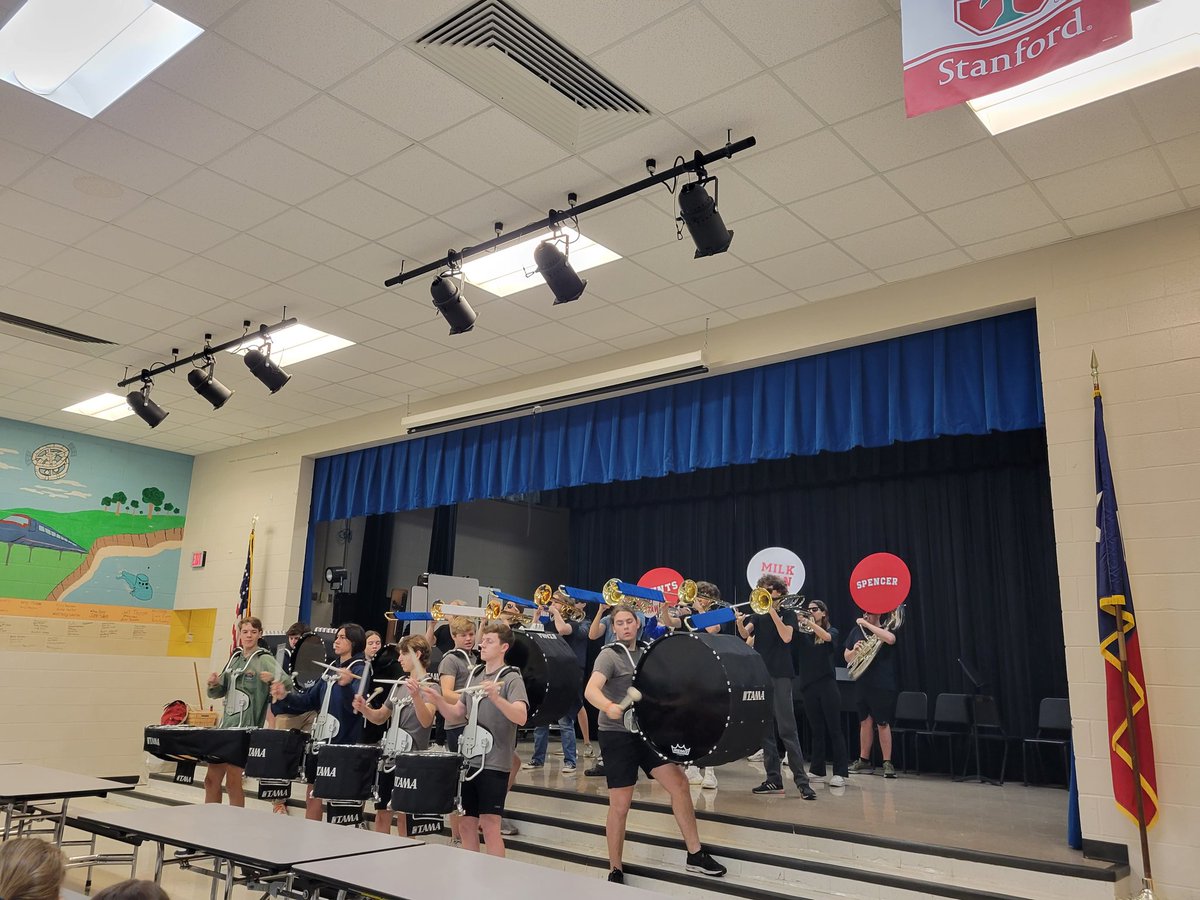 Drumline &amp; MOB had a great time performing for the 5th graders at Prairie Creek Elementary!