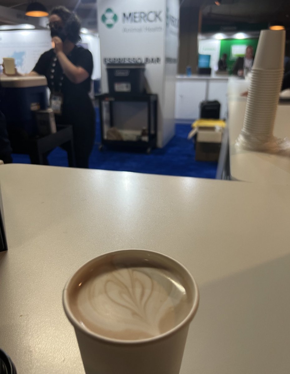 hodgenstein's tweet photo. There is a lotta love at the free @MerckAH Expresso Bar at #GFSI23 in the trade show area. https://t.co/JZzYxr3HZd