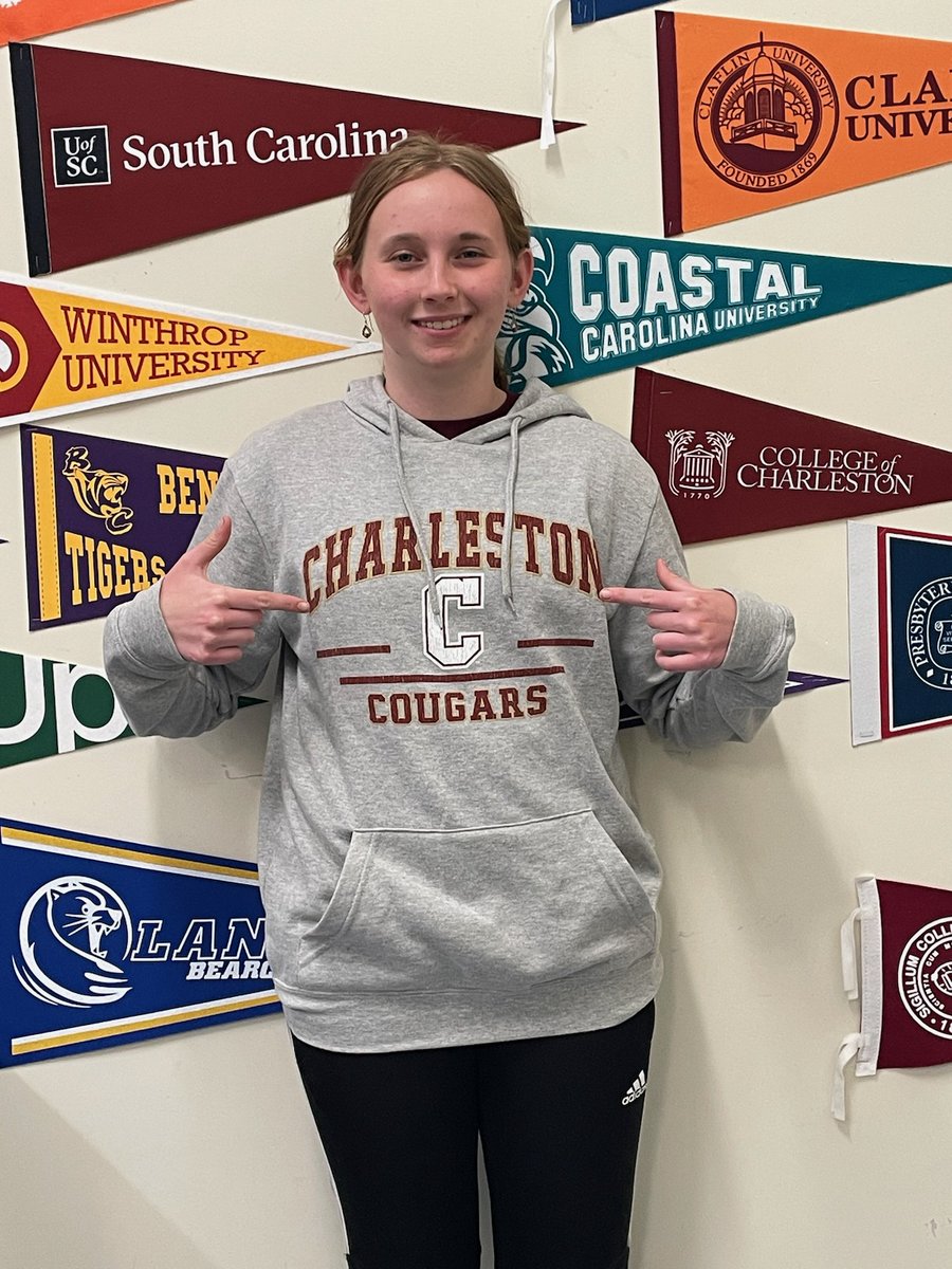 RNECollegeCtr's tweet photo. Top Student Zoe @RNECavaliers isn’t waiting for #CollegeDecisionDay to announce her decision. It’s @CofC for her! #CofCBound Congrats and success wishes Zoe!#WhatsGoodRNE @Cavplex #PremierCavalier #collegeofcharleston #cofc https://t.co/neJnCiKww1
