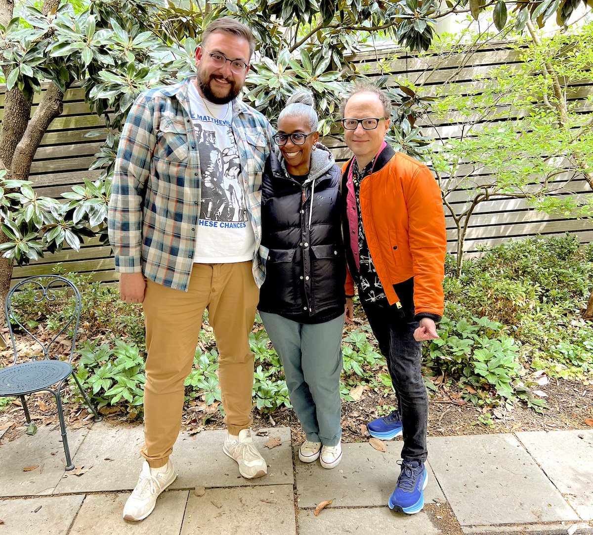 These three smart & lovely people—Henry Steinberg, Simone White & Wayne Koestenbaum—joined @Afilreis yesterday to record an episode of PoemTalk about Kenward Elmslie! @CampMarmalade