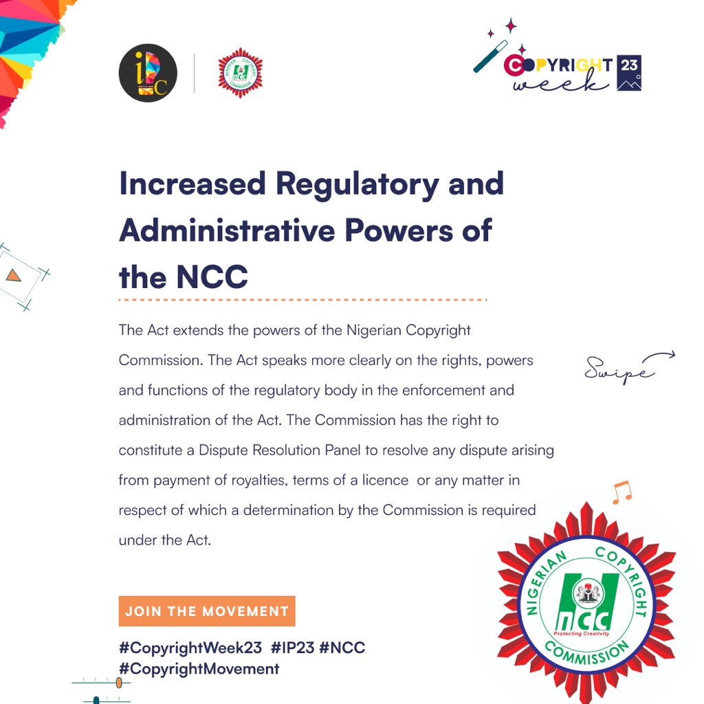 IPCunilorin's tweet photo. #copyrightweek23 #ipcunilorin #worldipday #copyrightact #worldipday23 #copyrights #copyright #nigeriancopyrightcommission https://t.co/scKX9a3Hst
