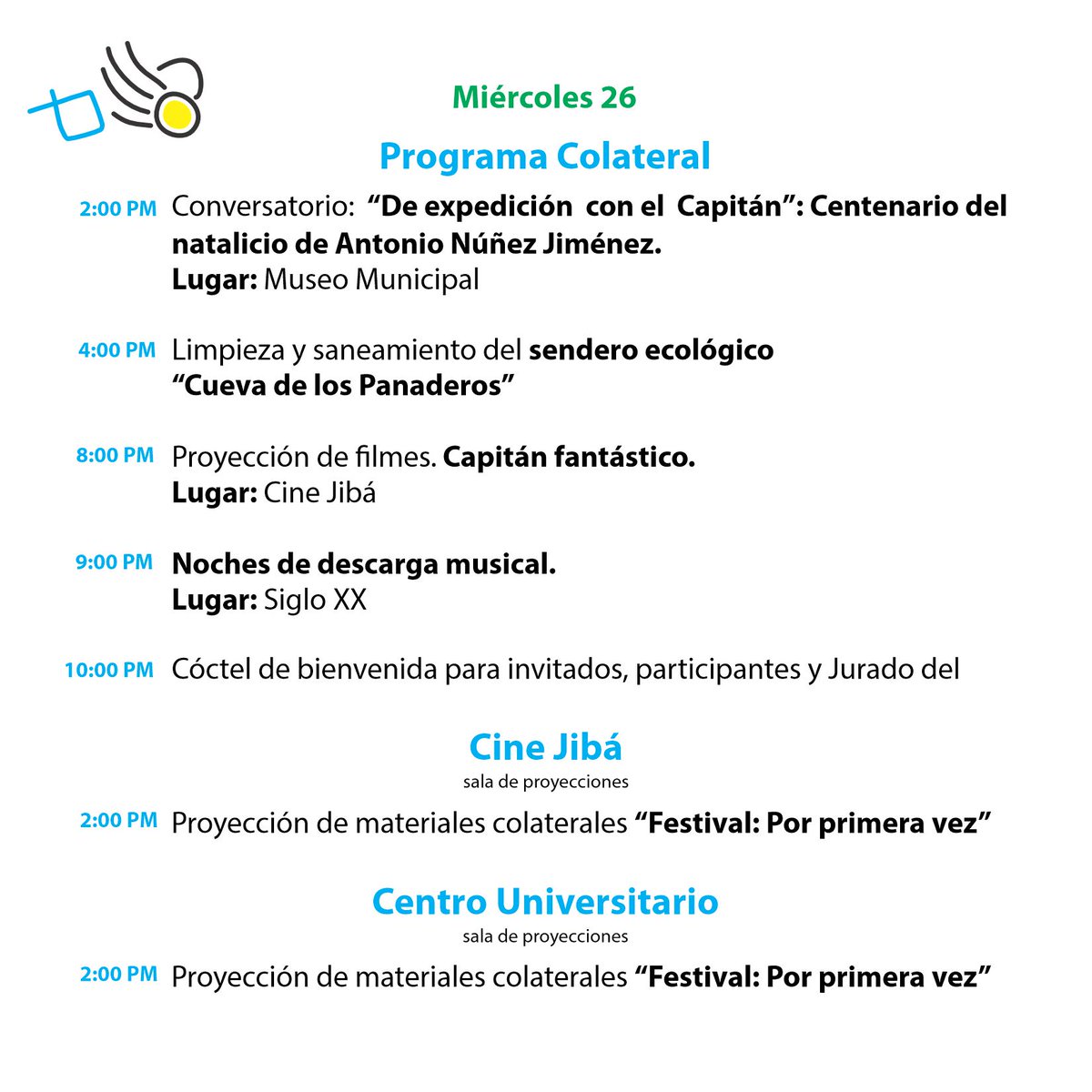 jibarama's tweet photo. Ya estamos en Festival!!!
Te compartimos todas las actividades del día de HOY. No te lo pierdas!!
Igual puedes descargar el programa  https://t.co/PDeDZ4Zmqe https://t.co/WwTKMoU8rS