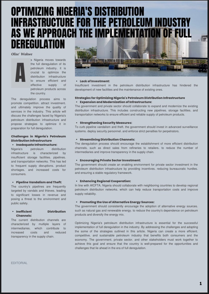 meman_info's tweet image. Industry Data Sheet - The Weekly Post
#MOMAN
#BetterTogether
#TheWeeklyPost
#datasheet
#petroleumindustry
#Nigeria